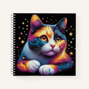 Traumhaft farbiges Katzenheft! Notizbuch