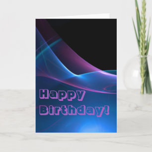 Traumhaft Lila Blue Abstrakt Art Blank Innen Karte