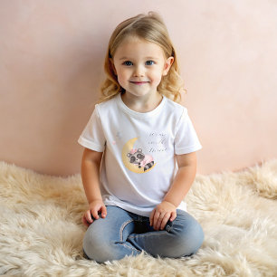 Traumhaft über der Mond Raccoon Girl Baby Dusche T-shirt