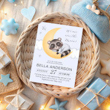 Traumhaft über der Moon Raccoon Baby Dusche