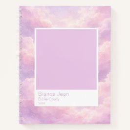 Traumhafte Baumwollzucker-Wolkenlandschaft-Farbpal Notizbuch