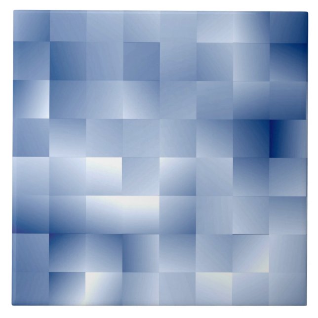 Traumhafte blaue Töne in einem quadratischen Muste Fliese (Vorderseite)