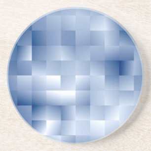 Traumhafte blaue Töne in einem quadratischen Muste Getränkeuntersetzer