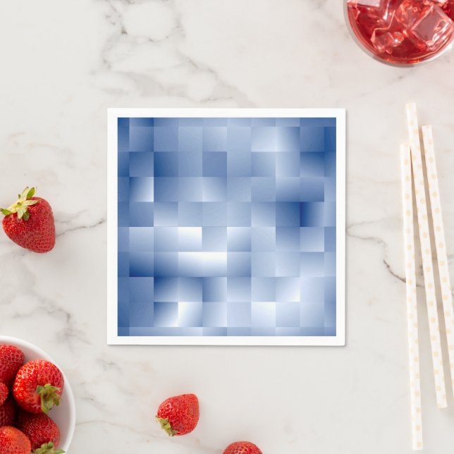 Traumhafte blaue Töne in einem quadratischen Muste Serviette (Beispiel)