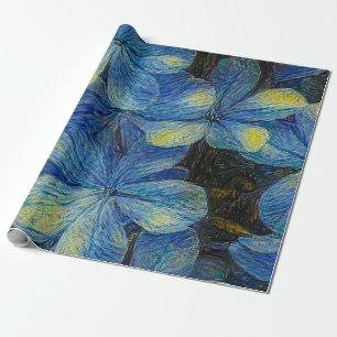 Traumhafte Blume im Vincent Van Gogh Art Stil. Art Geschenkpapier