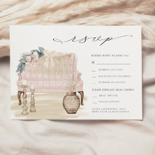 Traumhafte bohemianische Strandhochzeit RSVP Einladung
