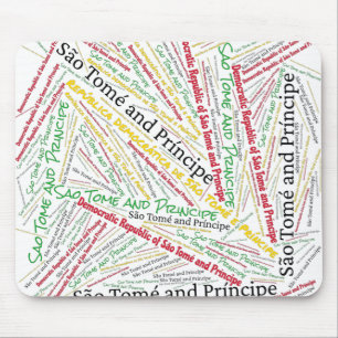 Traumhafte Farben für São Tomé und Principe Flag Mousepad