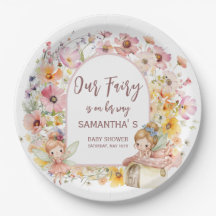 Traumhafte Feenland-Baby-Shower-Papierteller