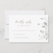Traumhafte Foliage-RSVP-Karte