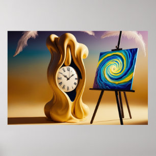 Traumhafte Golden Time Fantasy Landschaft Art Coll Poster