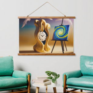 Traumhafte Golden Time Fantasy Landschaft Art Coll Wandteppich Mit Holzrahmen