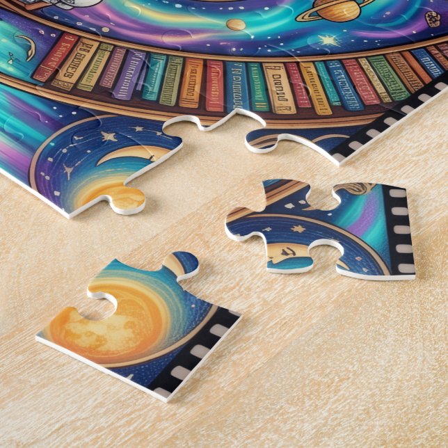 Traumhafte Kosmische Bibliotheks-Puzzle (Seite)