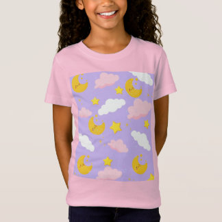 Traumhafte Mondwolken & Sterne Nachthimmel T-Shirt