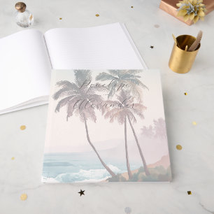 Traumhafte Pastell-Aquarell-Strandszene Gästebuch