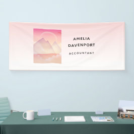 Traumhafte Pastelle Bergwelt Business Banner