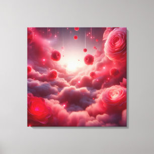 Traumhafte romantische Fantasy-Rosen Liebe Leinwanddruck