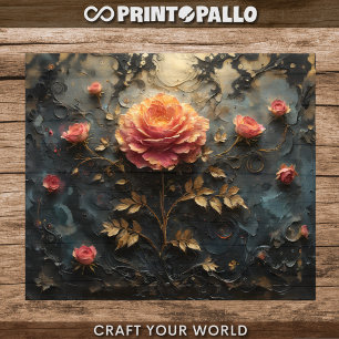 Traumhafte Rosen - Decoupage Geschenkpapier Set