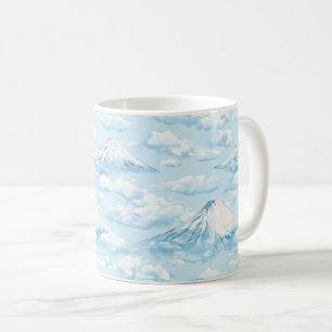 Traumhafte Schneeberge - Sanftes Blauweiß Kaffeetasse