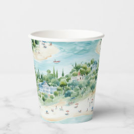 Traumhafte Sommerferien am Meer - Papiertasse Pappbecher