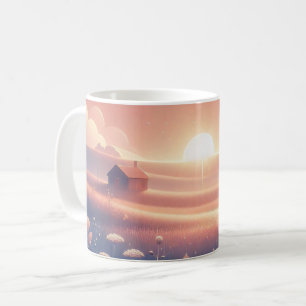 Traumhafte Sonnenuntergang-Szene Tasse