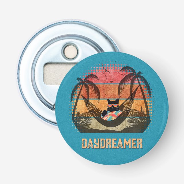 Traumhafte Tropenlandschaft der Coolen Katze Flaschenöffner (Vorderseite)