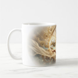 Traumhafte Uhrenprinzessin-Porträt-Tasse Kaffeetasse