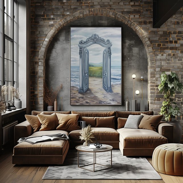 Traumhafte Verzierte Türe zu mystischen Landschaft Poster (Von Creator hochgeladen)