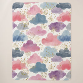 Traumhafte Wasserfarbenwolken Sherpadecke