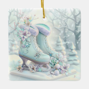 Traumhafte Weihnachtsfeis-Skate Ornament
