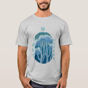 Traumhafter blauer Wald – Ästhetische Naturillustr T-Shirt