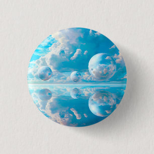 Traumhafter Himmel Surrealistische Naturlandschaft Button