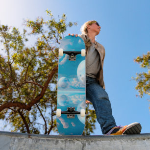 Traumhafter Himmel Surrealistische Naturlandschaft Skateboard