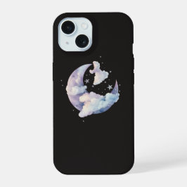 Traumhafter Mond und Wolken Handyhülle iPhone 15 Hülle