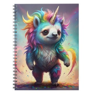 Traumhafter Slothicorn: Eine Regenbogen-Baby-Fanta Notizblock