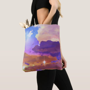 Traumhafter Vibranter Sonnenuntergangs-Himmel-Mitt Tasche