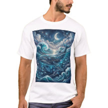 Traumhaftes Blauwal-T-Shirt