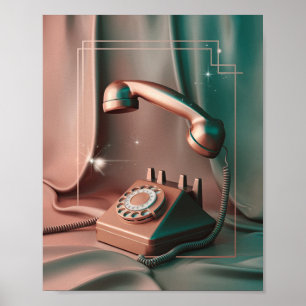 Traumhaftes Vintage-Telefon-Poster Poster