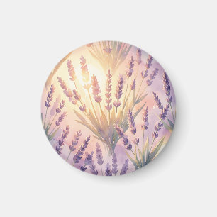 Traumhaftes Wasserfarben-Lavendel-Lila-Blumenmuste Magnet