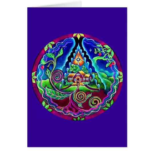 Traumhaus-Mandala-Karte Karte