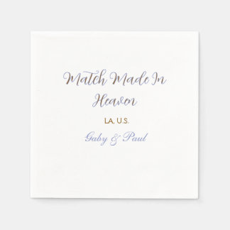 Traumhochzeit lila pastell golden Name Dat Serviette