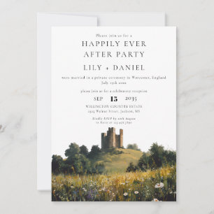 Traumhochzeit mit Wildblumen Schloss Hochzeit Einladung