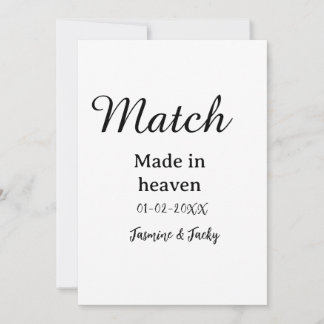 Traumhochzeit Name Datum einfache Kalligrafie Einladung