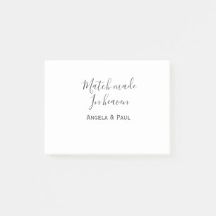 Traumhochzeit Name Paar einfach  Post-it Klebezettel