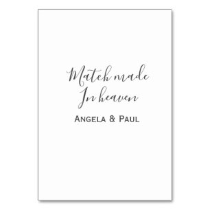 Traumhochzeit Name Paar einfach Tischnummer