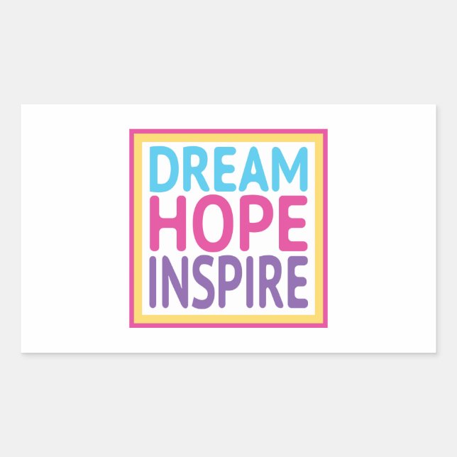 Traumhope Inspirier - Schlüssel zum Glück Rechteckiger Aufkleber (Vorderseite)