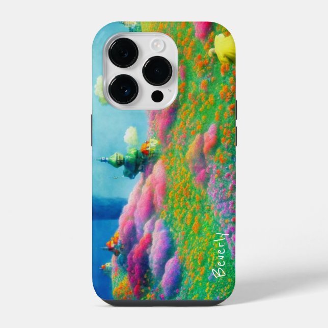 Traumland in der Wolke iPhone 14 Pro Hülle (Rückseite)