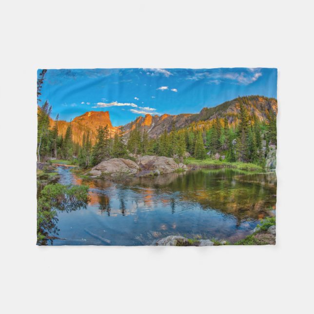 Traumlandschaft am See Fleecedecke (Vorderseite (Horizontal))