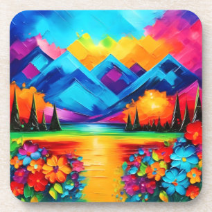 Traumlandschaft-Horizont-Malerei Getränkeuntersetzer