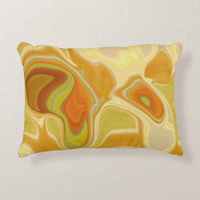 Traumlandschaft in Gold Dekokissen (Vorderseite)