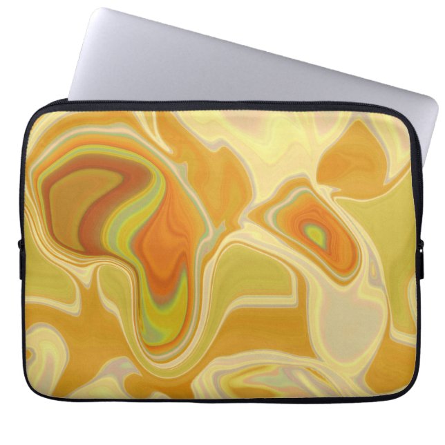 Traumlandschaft in Gold Laptopschutzhülle (Vorderseite)
